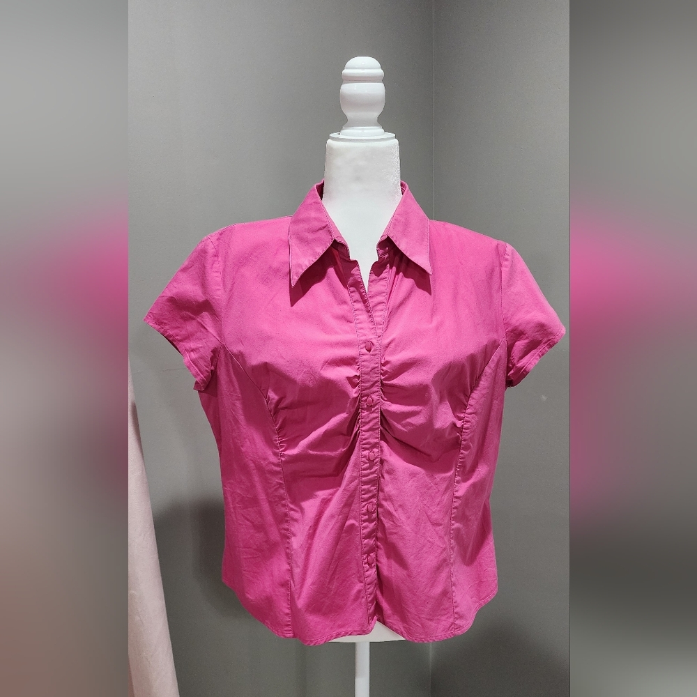 Worthingtin Short sleeve pink shirt size 16